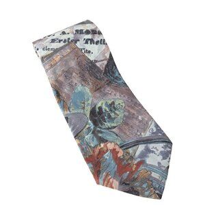 Floral Musical Instrument Novelty Necktie